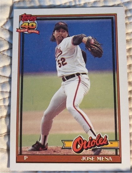 1991 Topps #512 Jose Mesa — front
