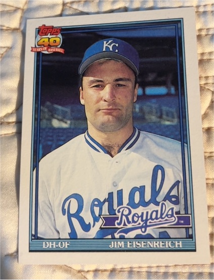 1991 Topps #707 Jim Eisenreich — front