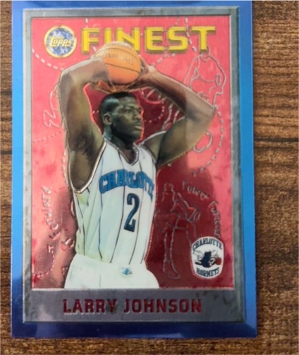 1995-96 Topps Finest #233 Larry Johnson — front