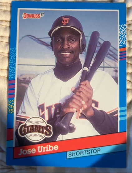 1991 Donruss #375 Jose Uribe — front