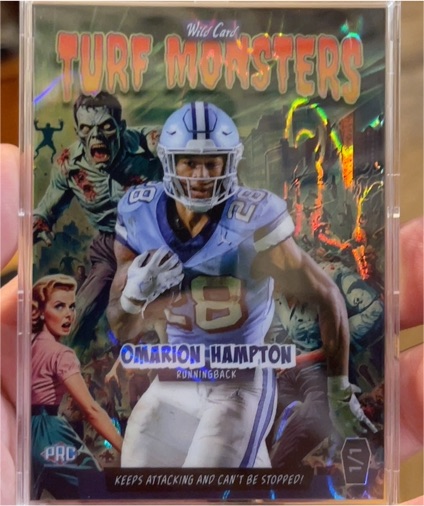 2024 Wild Card Turf Monsters #TMVPOH Omarion Hampton — front