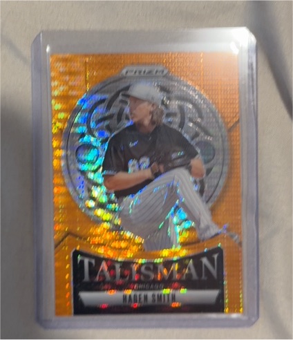 2025 Panini Prizm Baseball #16 Hagen Smith Talisman Orange Pulsar — front