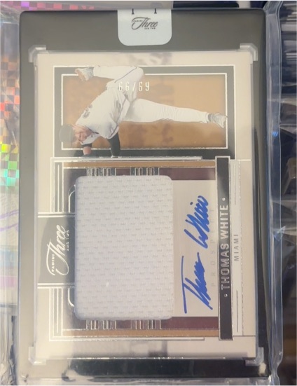 2024 Panini Three and Two Prospect Jersey Autographs #PJA-TW Thomas White — front
