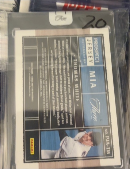 2023 Panini Three and Two Prospect Jersey Thomas White #PJA-TW — front