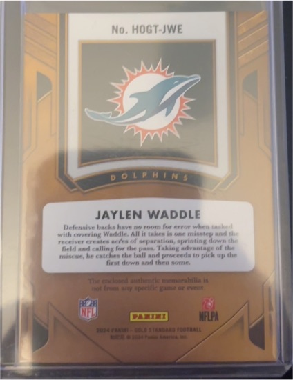 2024 Panini Gold Standard #HOGT-JWE Jaylen Waddle — front