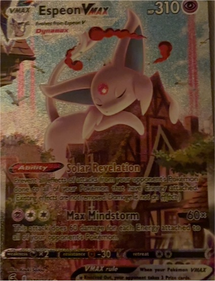 2021 Pokémon Sword & Shield Fusion Strike #270 Espeon VMAX — front