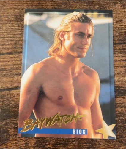 1995 Sports Time Baywatch Bios David Chokachi — front