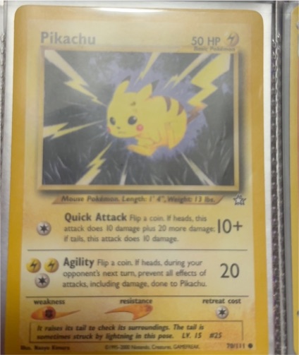 1999 Pokémon Neo Genesis #70 Pikachu — front