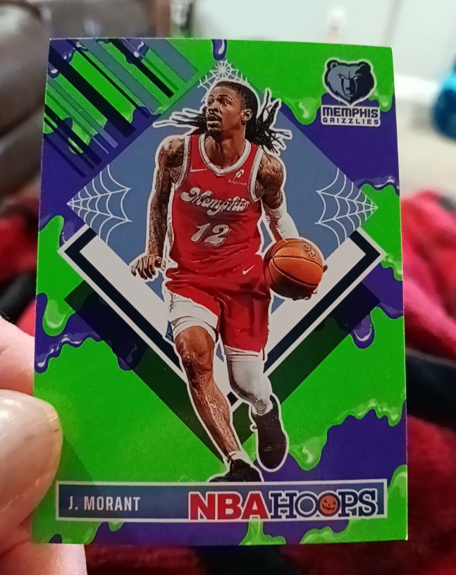 2024-25 Panini Haunted Hoops #286 Ja Morant Green Slime Tribute — front