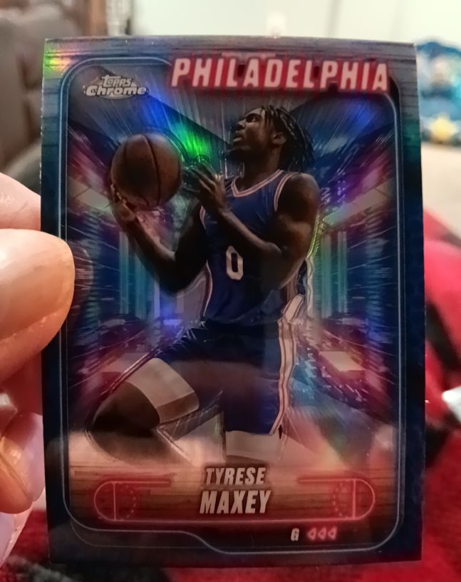 2024-25 Topps Chrome #40 Tyrese Maxey — front