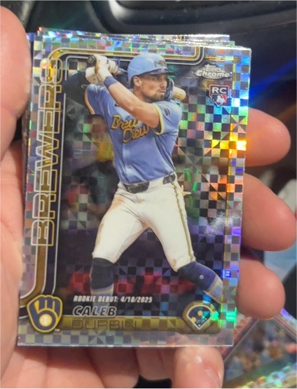 2025 Topps Chrome Update #USC112 Caleb Durbin Rookie Debut — front