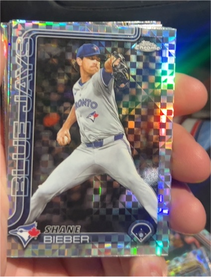 2025 Topps Chrome Update #USC52 Shane Bieber — front