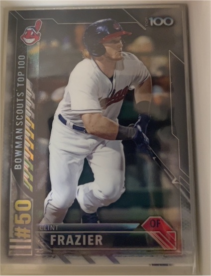 2016 Bowman Scouts Top 100 #BTP-50 Clint Frazier — front