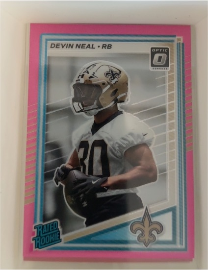 2025 Donruss Optic #359 Devin Neal Pink Prizm Rated Rookie — front