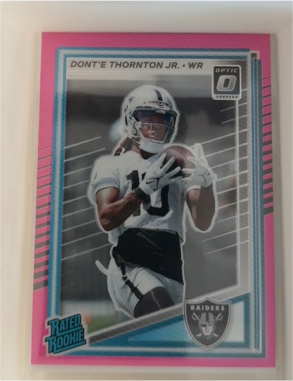 2025 Donruss Optic #349 Dont'e Thornton Jr. Rated Rookie Preview Pink — front