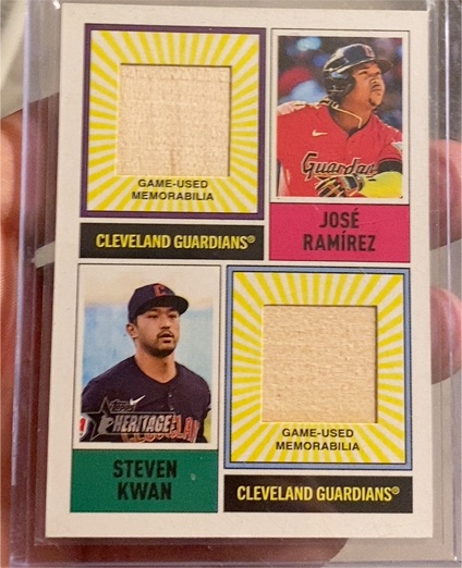 2025 Topps Heritage #DPMCR-RK Jose Ramirez Steven Kwan — front