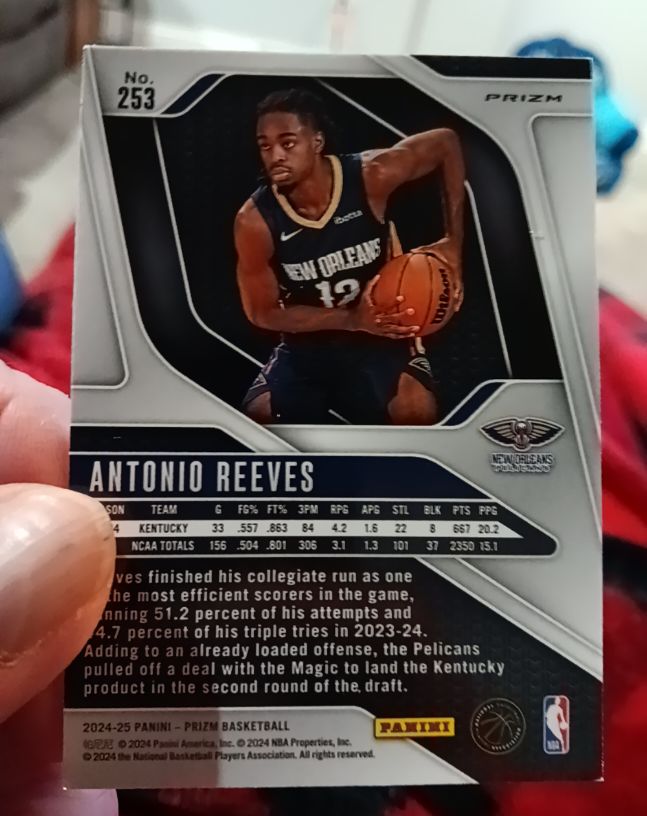 2024-25 Panini Prizm #253 Antonio Reeves — front