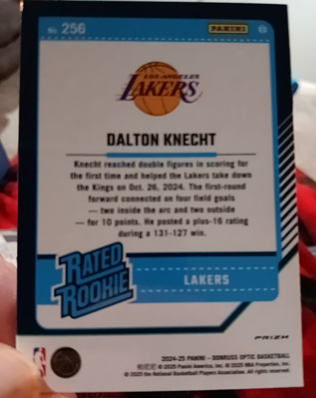 2024-25 Panini Donruss Optic #256 Dalton Knecht — front