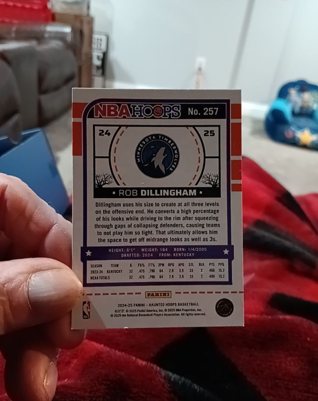 2024-25 Panini NBA Hoops #257 Rob Dillingham — front