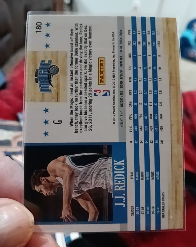2012 Panini NBA #180 J.J. Redick — front