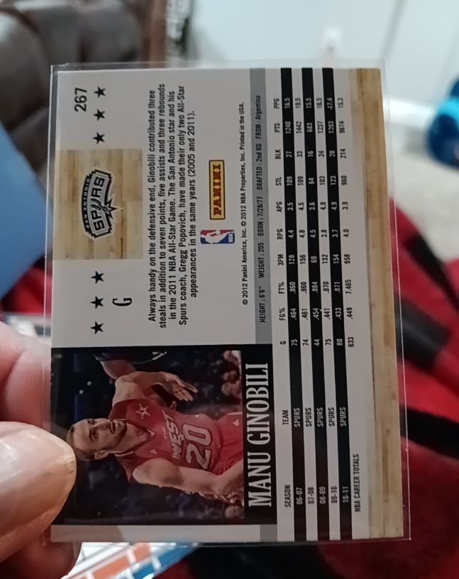 2011-12 Panini Rookies & Stars #267 Manu Ginobili — front