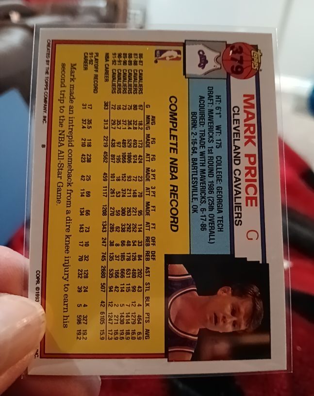 1992 Topps #379 Mark Price — front