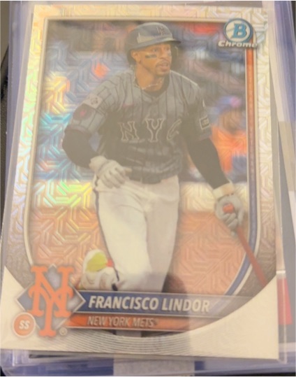 2025 Bowman Chrome #86 Francisco Lindor — front