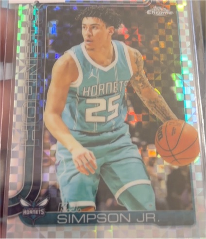 2025-26 Topps Chrome #45 KJ Simpson Jr. — front