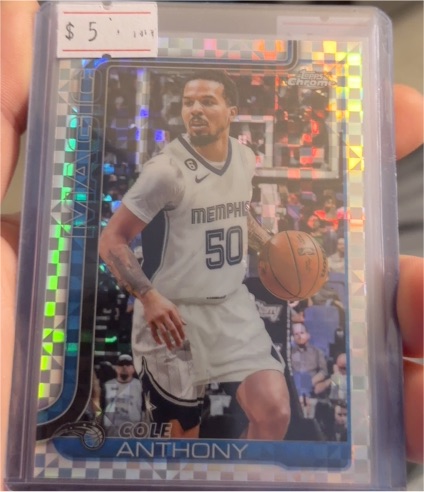 2025-26 Topps Chrome #175 Cole Anthony — front