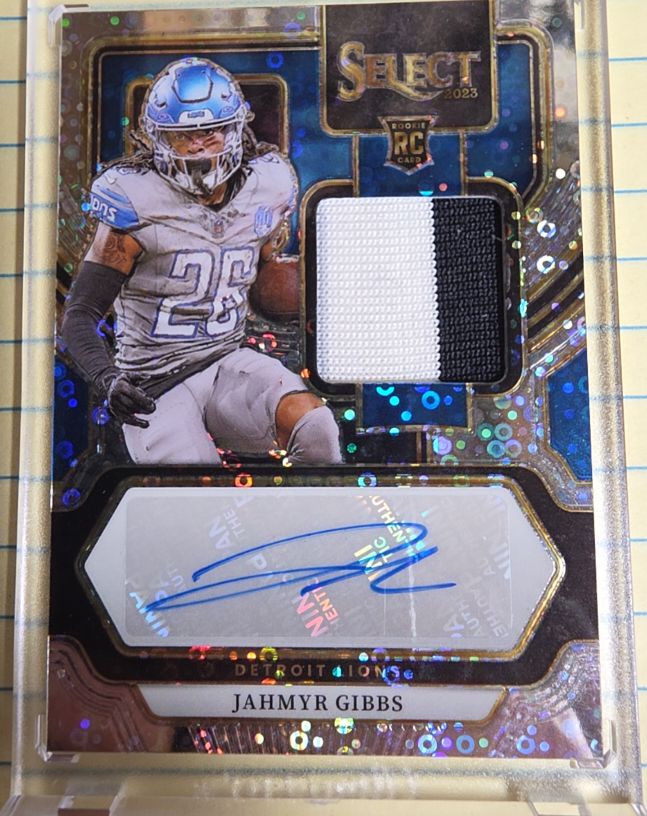 2023 Panini Select Rookie Signature Memorabilia Jahmyr Gibbs — front