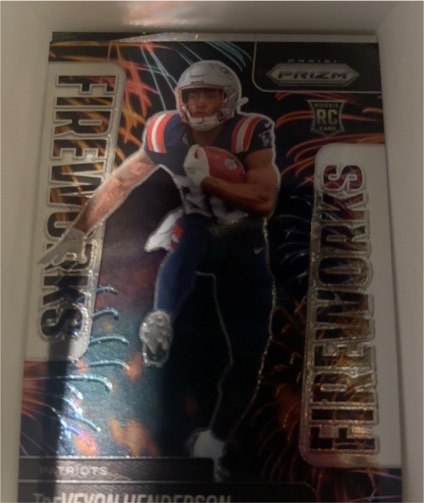 2025 Panini Prizm #24 TreVeyon Henderson Fireworks — front