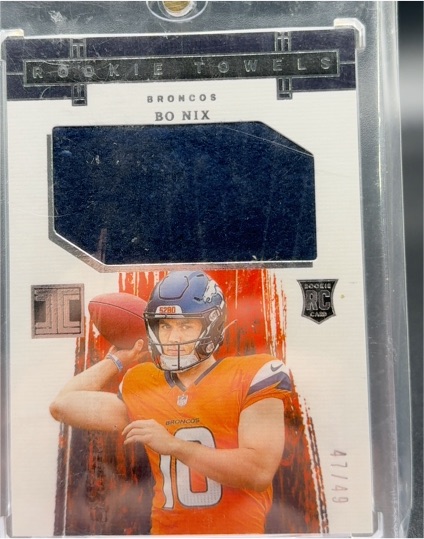 2024 Panini Impeccable Rookie Towels #RT-BN Bo Nix — front