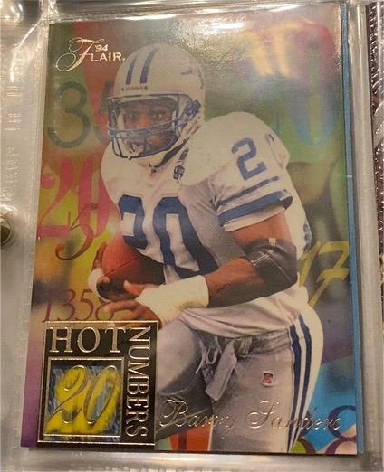 1994 Fleer Flair Hot Numbers #11 Barry Sanders — front