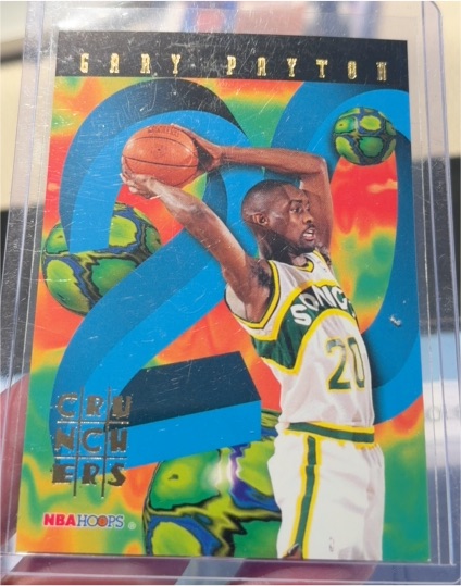 1995-96 NBA Hoops #13 Gary Payton Number Crunchers — front