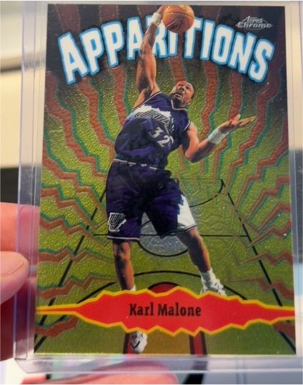 1998-99 Topps Chrome Apparitions #A4 Karl Malone — front