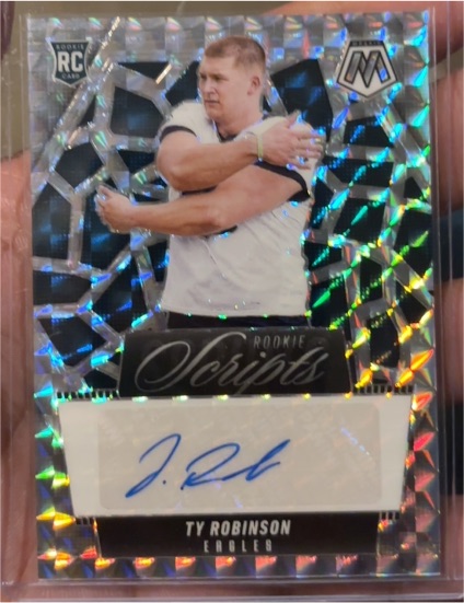 2025 Panini Mosaic Rookie Scripts #RS-TRN Ty Robinson — front