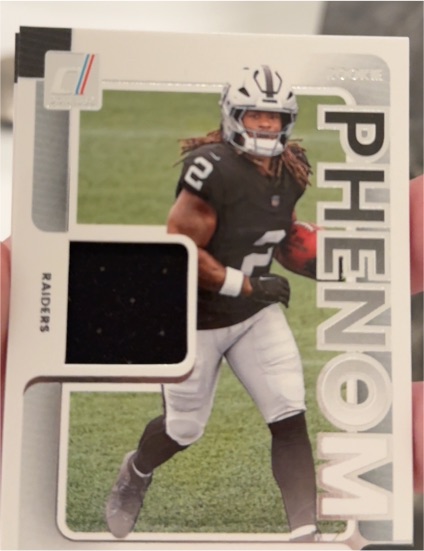 2025 Donruss Rookie Phenom Jerseys #RPJ-AJY Ashton Jeanty — front