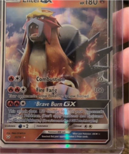 2017 Pokémon Sun & Moon Shining Legends #10 Entei GX — front