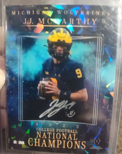 2023 Panini Wild Card #J.J. McCarthy Michigan Wolverines National Champions — front