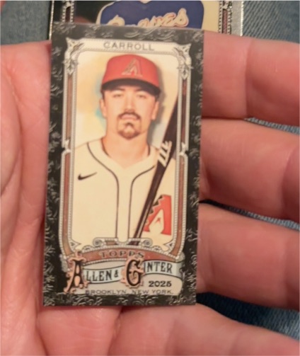 2025 Topps Allen & Ginter #10 Corbin Carroll Mini Black Border — front