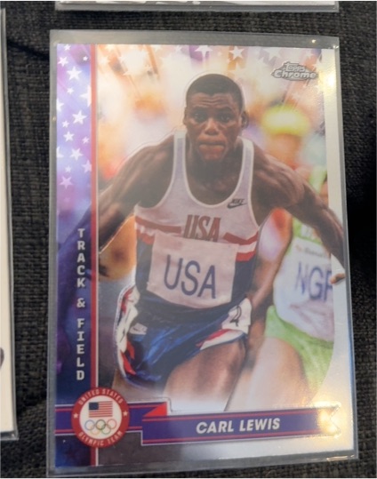 2024 Topps Chrome U.S. Olympic Team #14 Carl Lewis — front