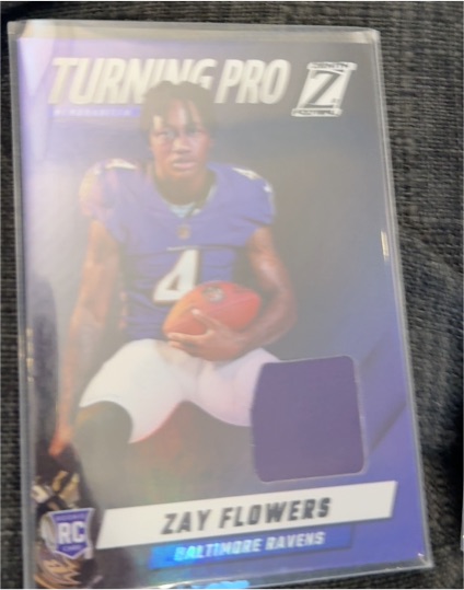 2023 Panini Zenith Turning Pro Memorabilia #TPM-ZFS Zay Flowers — front