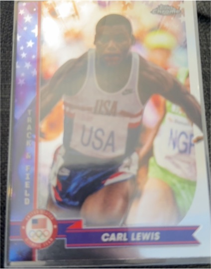 2024 Topps Chrome U.S. Olympics & Paralympic Hopefuls #14 Carl Lewis — front