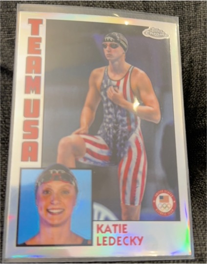 2024 Topps Chrome U.S. Olympics #84T-1 Katie Ledecky — front