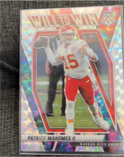 2021 Panini Mosaic Will To Win #WW-2 Patrick Mahomes II — front