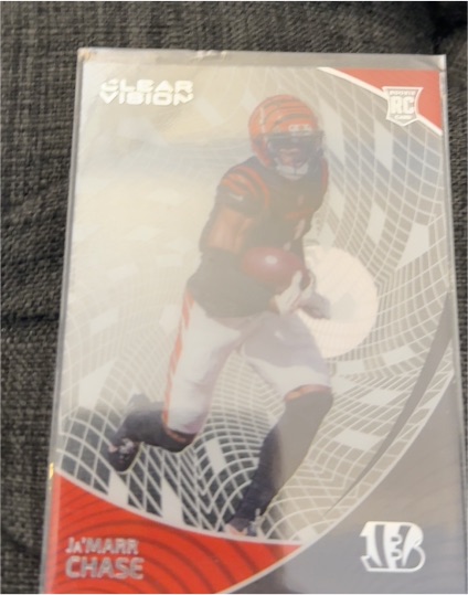 2021 Panini Chronicles Clear Vision #CVR-5 Ja'Marr Chase RC — front