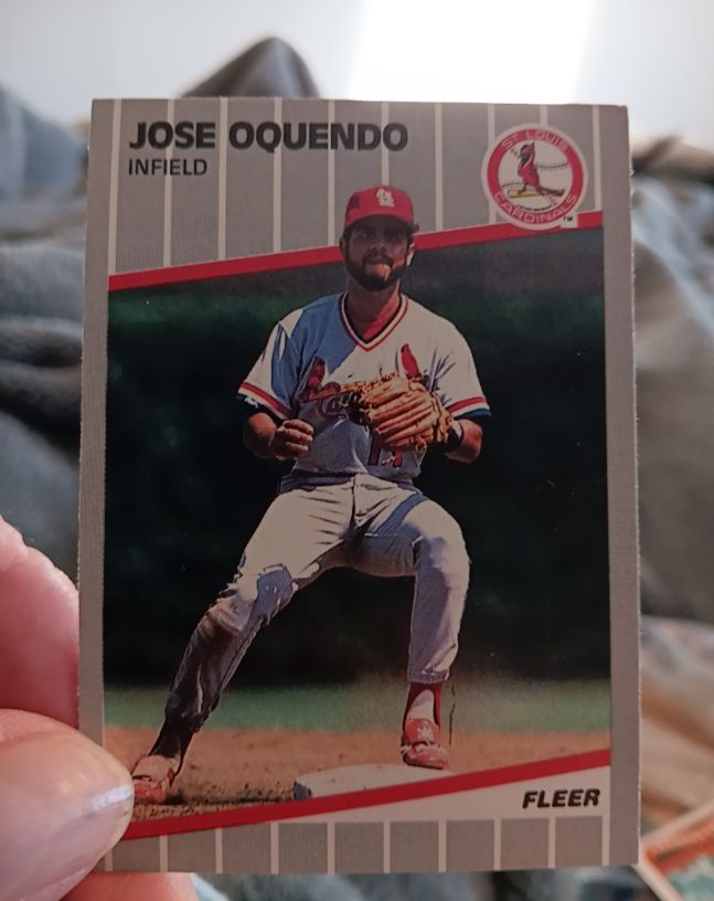 1989 Fleer #459 Jose Oquendo — front