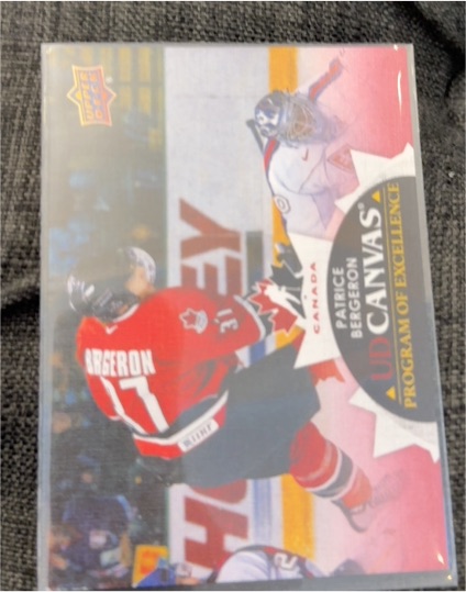 2021-22 Upper Deck Canvas #C266 Patrice Bergeron Program of Excellence — front