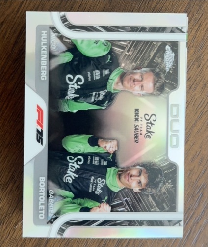 2025 Topps Chrome Formula 1 F1 Duo #173 Nico Hulkenberg & Gabriel Bortoleto — front