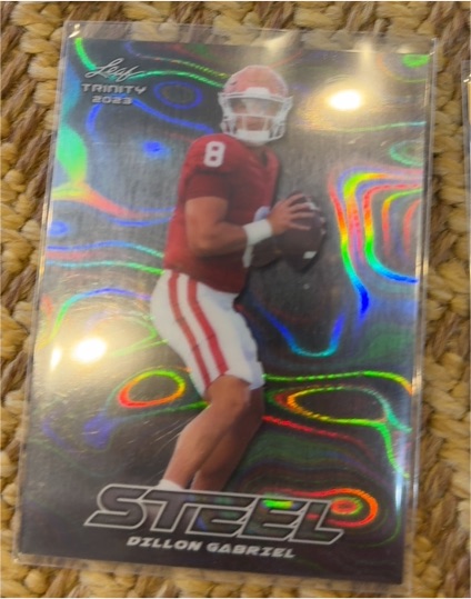 2023 Leaf Trinity Steel #S-8 Dillon Gabriel — front